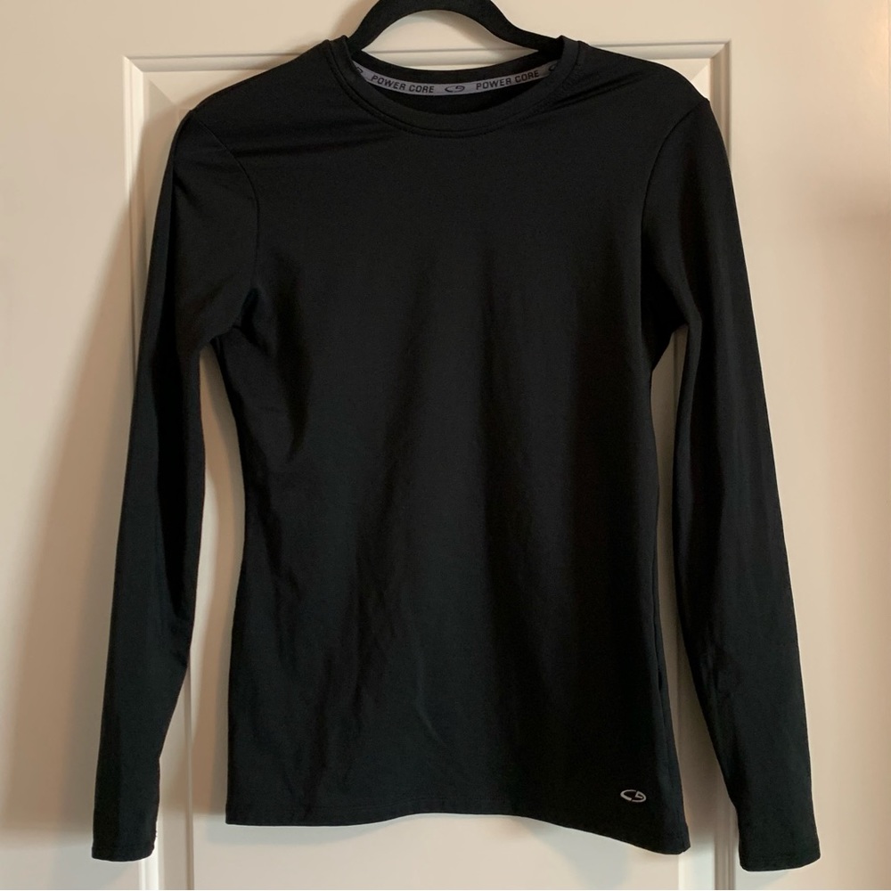 CHAMPION Black Power Core Fitted Underlayer Shirt Size Large - Picture 2 of 8